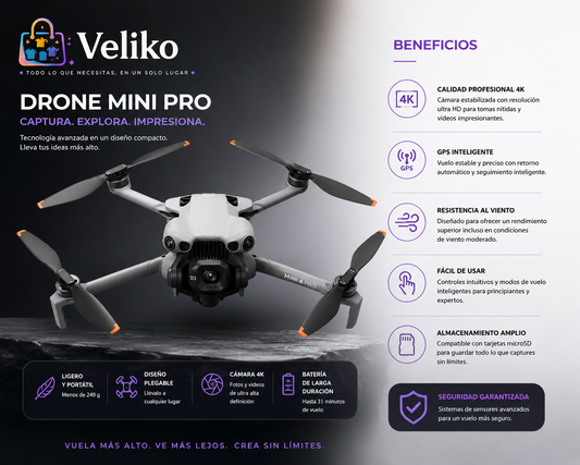 SKY MASTER™ - Drone 4K de alta capacidad.